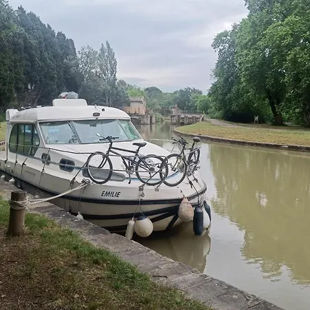 Hotel en barco Bateau 6 Personnes Sans Permis Terrasse à Quai Ou Supplément Navigation